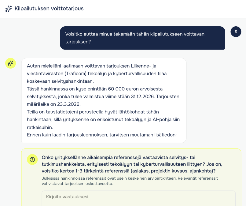 Haavi auttaa sinua tekemään voittavan tarjouksen